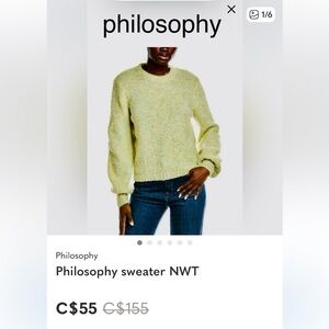 Philosophy sweater‎ NWT
